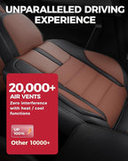 FREESOO Black Brown Car Seat Covers Full Set - Faux Nappa Leather Seat Covers for Cars, with Front Seatbelt Pads, Ultra Water