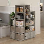 Furinno LUDER Book Shelf, 5-Tier Modern Bookshelf, Bookcase with 1 Door Storage Cabinet, 9.3 x 12 x 52, for Organization and 