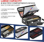 Tamfile Fireproof Document Box, Hard Case 5200°F Fireproof Water Safe File Box with Lock, 8-Layer Fireproof Safe File Organiz