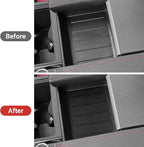 YOJOJOCO Center Console Tray Liner Compatible with Toyota 2022-2025 2026 Tundra & 2023-2025 2026 Sequoia Accessories Black Silicone Material Center Console Organizer Protective Pad