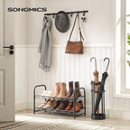 SONGMICS Shoe Rack, 2 Tier Shoe Organizer for Closet, Holds up to 8 Pairs of Shoes, Shoe Rack for Front Door Entrance, Metal 