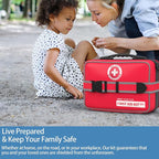 401 Piece First Aid Kit with Chest Seals -Labeled, Expandable & Mountable, Emergency Medical Kit for Home, Car, Camping & Out