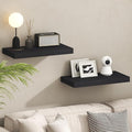Furinno Tanna Floating Shelves for Wall Set of 2, 12 x 24 Wall Shelf, Wall Mounted Floating Shelf with Invisible Bracket, 2-i