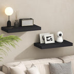 Furinno Tanna Floating Shelves for Wall Set of 2, 12 x 24 Wall Shelf, Wall Mounted Floating Shelf with Invisible Bracket, 2-i