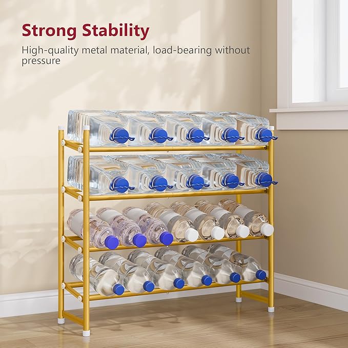 Tajsoon Expandable Shoe Rack for Closet 4 Tier, 29“-41“Adjustable & Stackable Shoe Shelf Storage, Metal Shoe Rack Organizer f