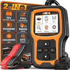 ANCEL AD410 PRO OBD2 Scanner and Battery Tester, 2-in-1 Car Diagnostic Tool, Check Engine Light, EVAP Test, Live Data, 12V