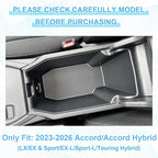 PIMCAR Compatible with 2023-2026 Honda Accord LX EX Sport EX-L Sport-L Touring Hybrid Center Console Organizer ABS Plastic Material 11th Gen Accord Armrest Box Insert Tray Pallet Accessories -Red