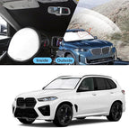 TINGLU Sun Shade for BMW X5 2019-2024 2025 2026 Accessories Windshield Sun Shade Window Shade UV Rays Protection Sun Visor Cover with Steering Wheel Sunshade Storage Bag