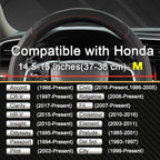 West Llama Customized Auto Car Steering Wheel Cover for Honda Accord Civic CR-V HR-V Pilot Fit Passport Odyssey 14.5-15inch(B