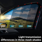ZATOOTO Car Window Shades, Car Window Covers Baby Breathable Mesh UV Heat Protection Universal Fit for Most Vehicles Easy Magnetic Installation Perfect for Camping Travel Napping