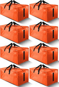 HOMESURE 8 Pack Large Strong Moving Bags with Zippers & Carrying Handles - Water-Resistant - Heavy Duty Storage Tote for Spac