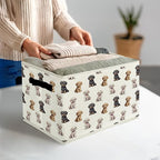 Cavapoo Gifts Storage Bins & Boxes with Handles, Dog Foldable Basket for Organizing Dog Lovers Owners, Cavapoo Christmas Coll
