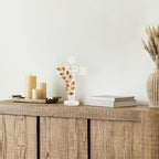 Wooden Wall Cross with Iron Heart Leaf Decorated with Hook and Base Hanging Wall Or Table Cross with Matthew 28:20 For Church