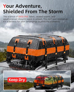Abahub 30 Cubic Feet Waterproof 840D Large Universal Car Cargo Roof Top Carrier Bag, Car Roof Topper Storage for SUV, Van, Vehicle Travel, for All Cars with/Without Rack