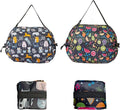 Foldable Reusable Tote Bags - Thickened 210D Nylon Waterproof Grocery Shopping Bag with Zipper & Adjustable Strap