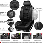 CAR PASS Comfortable 3D Foam Mesh Leather Car Seat Covers Front, Air Cool Mesh Breathable Front Seat Covers for Car, Universa
