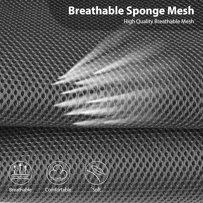 CAR PASS 3D Foam Leather Car Seat Covers Two Front Seats only, Air Mesh Thick Seat Covers, All Weather Car Seat Cover Comfort