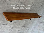 Industrial Pipe Wall Wood Shelves,Real Wooden Shelves 60" in Special Brown Color with 11.8" Extra Width, Modern Floating Shev