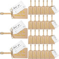 Sweetude 48 Sets Leather Luggage Tag Bulk and So The Adventure Begins Luggage Tags with Name Card for Wedding Bridal Shower B