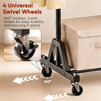 Rolling Garment Rack - Retractable Clothes Rack with Hanging Rods, Lockable Wheels and Bottom Storage Shelf - Sturdy Coat Rac
