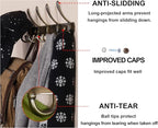 Dseap Coat Rack Wall Mounted - 5 Tri Hooks, Heavy Duty, Stainless Steel, Metal Coat Hook Rail for Coat Hat Towel Purse Robes 