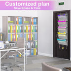 homyfort Over the Door hanging File Organizer, Weekly Hanging File Folders, Wall Organizers and Storage for Mail, Magazine, N