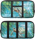 Cute Print Car Sun Visor Organizer Multi-Pocket Visor Storage Pouch Sunglasses Holder Sunvisor Storage Bag with Zipper Pockets,Adjustable Straps,Sea Turtle