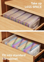 ABC life 26 Pockets Accordion File Organizer, Expanding File Folder, Portable Monthly Paper Bill Tax Receipt Organizer, Lette