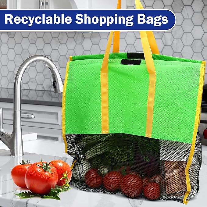 2PCS Shopping Carts Reusable Trolley Bags for Grocery Cart. Foldable Grocery Bags.Reusable Grocery Bags.Tote Bag Eco-friendly Bag.