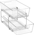 Simple Houseware 2 Tier Basket Drawer Cabinet Pull-Out Organizer, Clear
