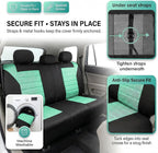 FH Group Automotive Car Seat Covers Rear Set Premium 3D Air Mesh Seat Covers, Airbag Compatible and Split Bench Cover Univers