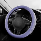 PIC AUTO Steering Wheel Cover, Glitter Gel Particles & Purple Luxury Leather Car Steering Cover, Universal Fit 14.5"-15.5" An