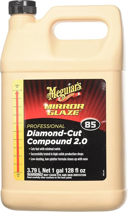 Meguiar's M8501 Mirror Glaze Diamond Cut Compound 2.0-1 Gallon Container