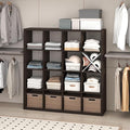 Furinno Cubic Closet Organizers and Storage, 16-Cube Closet Organizer, Open Shelf Closet Storage, Extra Thick Frame for Wardr