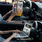 eing Bling Auto Steering Wheel Desk, Laptop,Tablet, Notebook Car Travel Table, Food Eating Hook On Steering Wheel Tray, for Constant Travelers, Fits Most Vehicles Steering Wheels,White