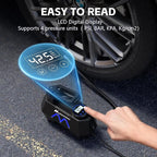 Tire Inflator Portable Air Compressor, Air Pump for Car Tires-9.84 Ft Cord,12V DC-Powered Auto Pump with Digital Pressure Gauge,Emergency LED Light, Car Accessories for Motorcycle Bicycle Ball Balloon