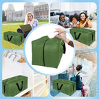 HOMESURE 12 Pack Large Strong Moving Bags with Zippers & Carrying Handles - Water-Resistant - Heavy Duty Storage Tote for Spa