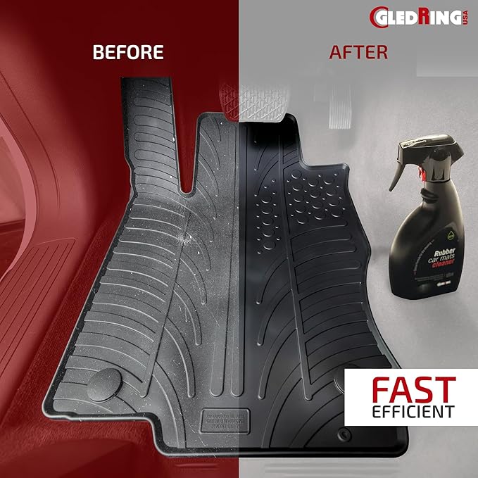 Gledring Rubber Car Mats Dry Wash Cleaner - Rubber Floor Mat Cleaner, Enviornment Friendly, Water Based, No Smell, does not M
