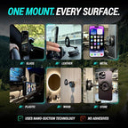 CARMOUNT Clutch-X™ Black – Upgraded Vacuum Phone Mount Suction Cup Car Phone Holder for iPhone, Window Phone Mount, 360° Vacuum Magnetic Phone Holder for Car, Magnetic Phone Holder with Suction Cup