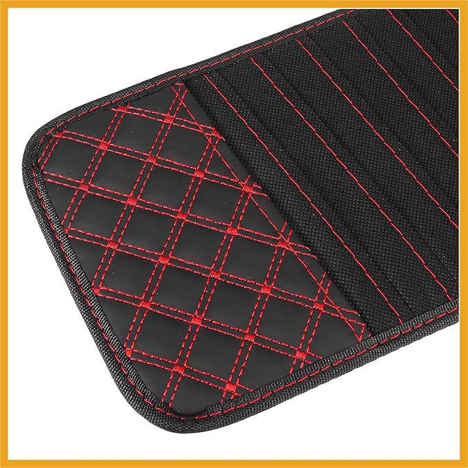 2pcs Car CD Visor Storage Cases Vehicle Sun Visor Organizer with 10 DVD Storage Sleeves Black with Red Line Durable Material Replacement