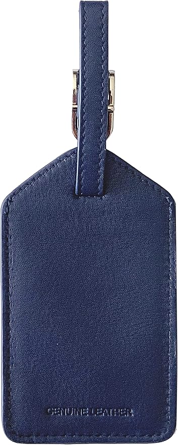 Personalized Monogrammed Leather Luggage Tags - 2 Pack