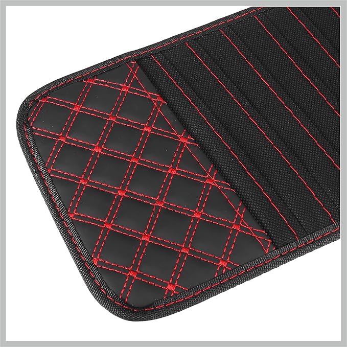 2pcs Car CD Visor Storage Cases Vehicle Sun Visor Organizer with 10 DVD Storage Sleeves Black with Red Line Replacement Car Parts