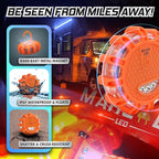 Marcala 3-Pack Emergency Lights for Vehicles | DOT Compliant Emergency Flares for Car with Batteries, Whistle & Case | LED Ro