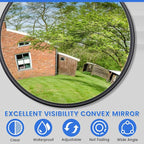 Convex Mirror, Round Truck Mirror Wide Angle Spot Mirror for Trucks 360° Adjustable Mount Universal Mirro for Truck Replacement (2)