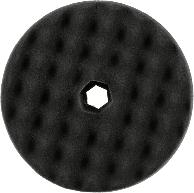 3M Perfect-it Foam Hook & Loop Polishing Pad, 3285, 6 in, Black, Buffing Pad, Eliminates Swirl Marks, For Automotive Polishing