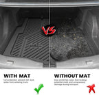 LASFIT Trunk Mat for Chevrolet Chevy Cruze 2016-2020 (Not for 2016 Cruze Limited), Only Fit Cargo with Spare Tire, All Weather TPE Custom Fit Cargo Mat Trunk Liner (Fit Sedan, Not for Hatchback)