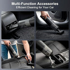 Handheld Vacuum Cordless, 5-in-1 Car Vacuum Portable Cordless 30 Mins Rapid Rechargeable Hand Vacuum Brushless Motor 19000Pa 