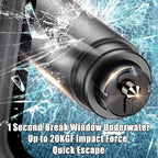 4 Pack Safe Hammer Glass Breaker Underwater, 2-in-1 Car Safety Hammer Window Breaker and Seatbelt Cutter, Car Accessories, 1s