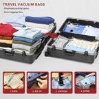 Travel Vacuum Bags for Clothing with Rechargeable Electric Pump, Compression Packing Cubes Organizer Storage for Luggage Suit