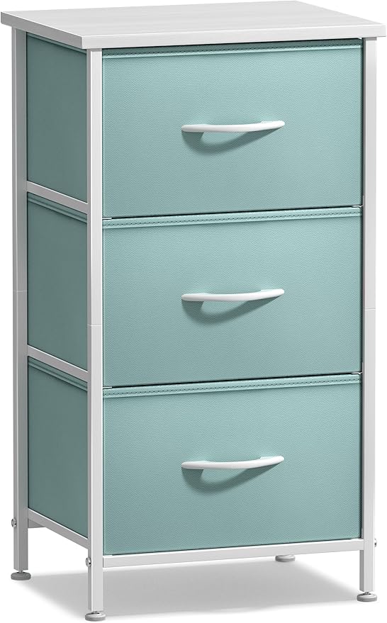 Sorbus Nightstand with 3 Drawers - Bedside Furniture & Accent End Table Chest for Home, Bedroom Accessories, Office, College 